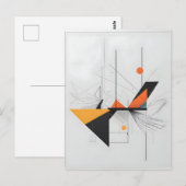 Abstracte moderne kunst briefkaart (Voorkant / Achterkant)