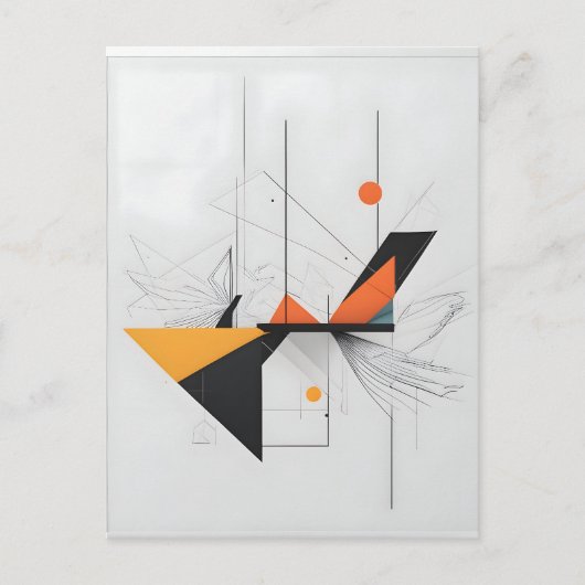 Abstracte moderne kunst briefkaart (Voorkant)