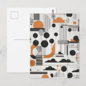 Abstracte moderne kunst briefkaart (Voorkant / Achterkant)
