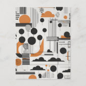 Abstracte moderne kunst briefkaart (Voorkant)