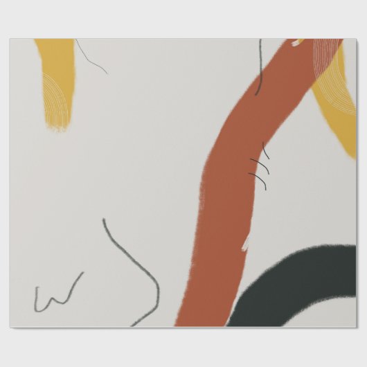 Abstracte moderne kunst cadeaupapier (Vlak)