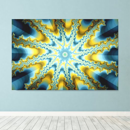 Abstracte moderne kunst canvas afdruk (Insitu (Houten vloer))