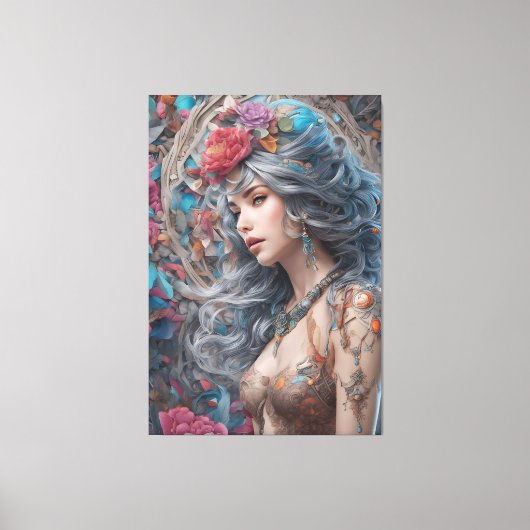 abstracte moderne kunst canvas afdruk (Voorkant)