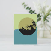 Abstracte moderne kunst Dark Circle Briefkaart (Staand voorkant)