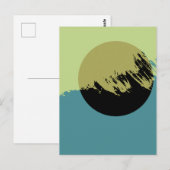Abstracte moderne kunst Dark Circle Briefkaart (Voorkant / Achterkant)