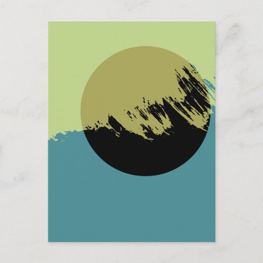 Abstracte moderne kunst Dark Circle Briefkaart (Voorkant)