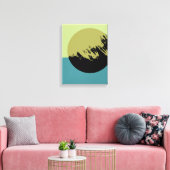 Abstracte moderne kunst Dark Circle Canvas Afdruk (Insitu (Woonkamer))