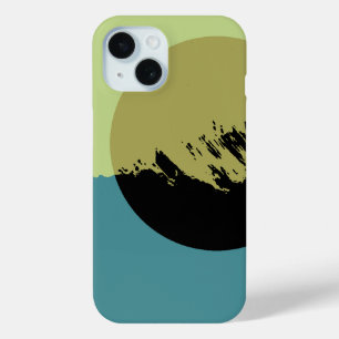 Abstracte moderne kunst Dark Circle iPhone 15 Case