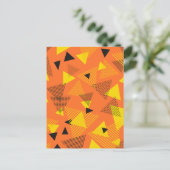 Abstracte moderne kunst driehoeken Sinaasappel gee Briefkaart (Staand voorkant)