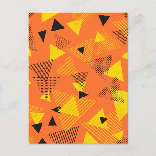 Abstracte moderne kunst driehoeken Sinaasappel gee Briefkaart (Voorkant)
