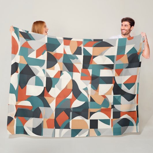 Abstracte moderne kunst fleece deken (In situ)