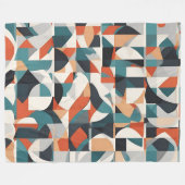 Abstracte moderne kunst fleece deken (Voorkant (Horizontaal))
