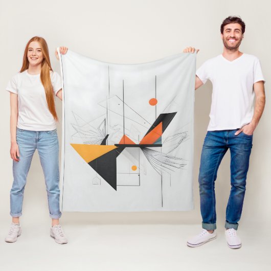 Abstracte moderne kunst fleece deken (In situ)