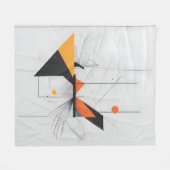 Abstracte moderne kunst fleece deken (Voorkant (Horizontaal))