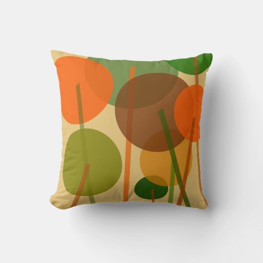 Abstracte moderne kunst geometrische bloemenpatroo kussen (Voorkant)