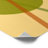 Abstracte moderne kunst geometrische bloemenpatroo poster (Hoek)