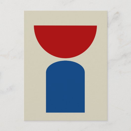 Abstracte moderne kunst geometrische vormen briefkaart (Voorkant)