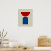 Abstracte moderne kunst geometrische vormen poster (Keuken)