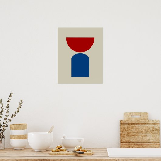 Abstracte moderne kunst geometrische vormen poster (Keuken)