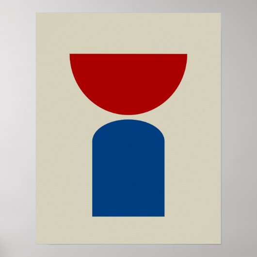 Abstracte moderne kunst geometrische vormen poster (Voorkant)