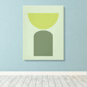 Abstracte moderne kunst geometrische vormen Sage G Canvas Afdruk (Insitu (Houten vloer))