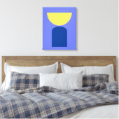 Abstracte moderne kunst geometrische vormen Sage G Canvas Afdruk (Insitu (Slaapkamer))