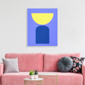 Abstracte moderne kunst geometrische vormen Sage G Canvas Afdruk (Insitu (Woonkamer))