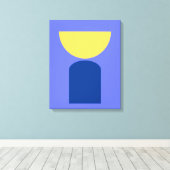 Abstracte moderne kunst geometrische vormen Sage G Canvas Afdruk (Insitu (Houten vloer))