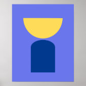 Abstracte moderne kunst geometrische vormen Sage G Poster (Voorkant)