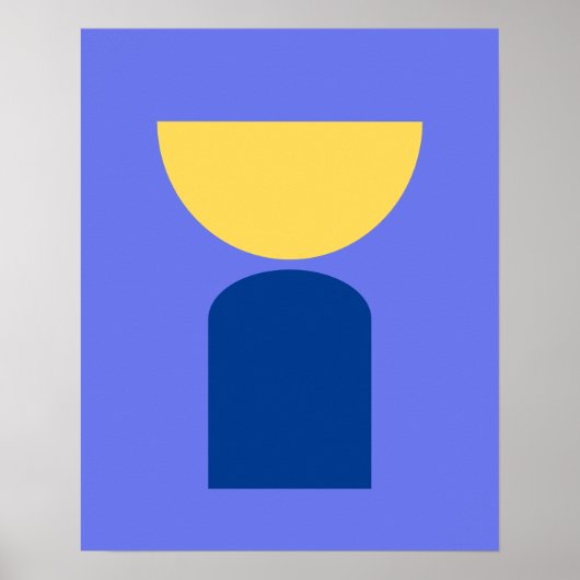 Abstracte moderne kunst geometrische vormen Sage G Poster (Voorkant)