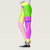 Abstracte moderne kunst heldere Leggings (Links)