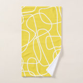 Abstracte moderne kunst in gele klauw bad handdoek (Handdoek)