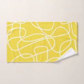 Abstracte moderne kunst in gele klauw bad handdoek (Handdoek)