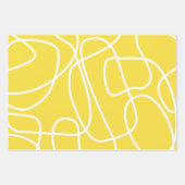 Abstracte moderne kunst in gele klauw inpakpapier vel (Voorkant 3)