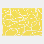 Abstracte moderne kunst in gele klauw inpakpapier vel (Voorkant)