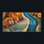 Abstracte Moderne Kunst Kleur Swirls Monogram Bureaumat<br><div class="desc">Dit moderne abstracte design van de mat van het kunstbureau is opvallend en maakt een waar statement met zijn rijke,  juweelkleuren en texturen. Levendig en prachtig. Voeg een naam toe om deze te personaliseren. Maakt een geweldig cadeau. Creëer door Simply Farmhouse Press.</div>