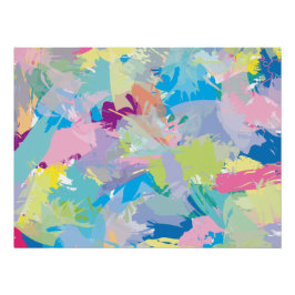 Abstracte moderne kunst, kleurrijke faux canvas af perfect poster