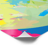 Abstracte moderne kunst, kleurrijke faux canvas af perfect poster (Hoek)