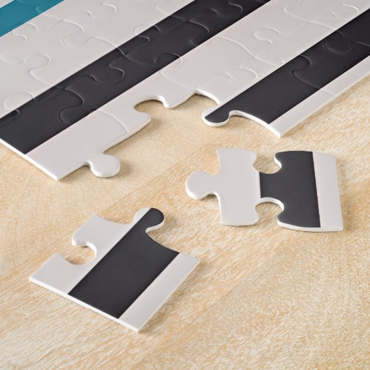 Abstracte moderne kunst legpuzzel (Zijkant)