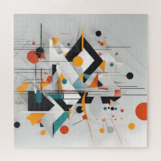 Abstracte moderne kunst legpuzzel (Horizontaal)