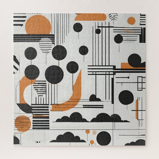 Abstracte moderne kunst legpuzzel (Verticaal)