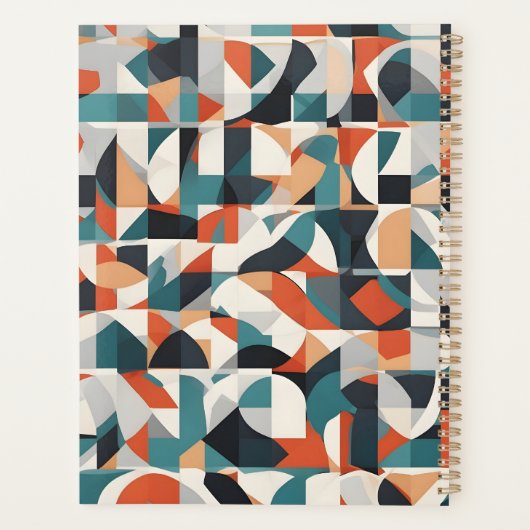 Abstracte moderne kunst planner (Achterkant)
