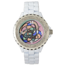 Abstracte moderne kunst polshorloge horloge