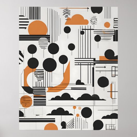 Abstracte moderne kunst poster (Voorkant)