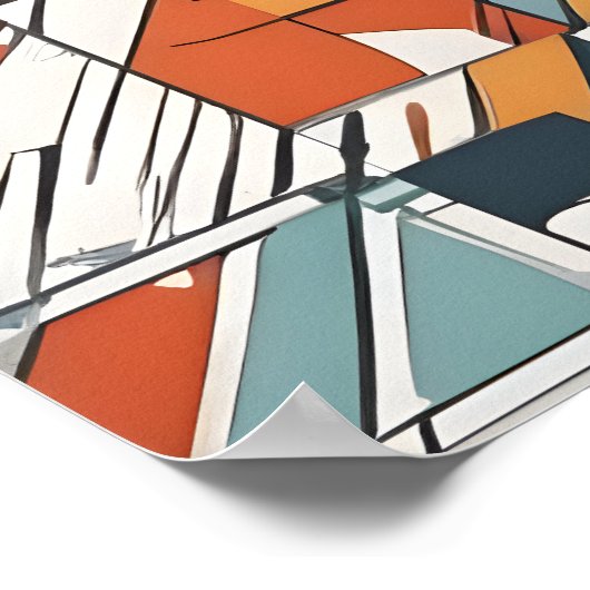 Abstracte moderne kunst poster (Hoek)