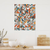 Abstracte moderne kunst poster (Keuken)