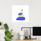 abstracte moderne kunst poster (Thuiskantoor)