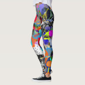 Abstracte moderne kunst schattig leggings (Links)