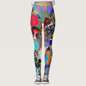Abstracte moderne kunst schattig leggings (Voorkant)
