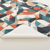 Abstracte moderne kunst sherpa deken (3/4)